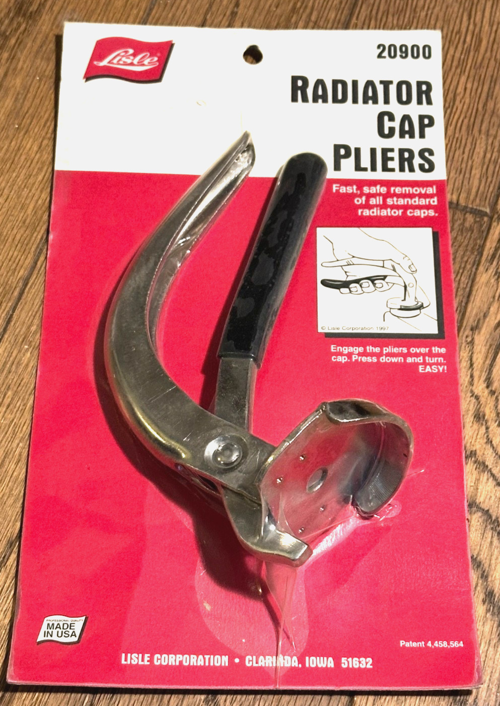 🇺🇸 NEW Lisle Tools USA Radiator Coolant Cap Lid Cover Removal Pliers Remover