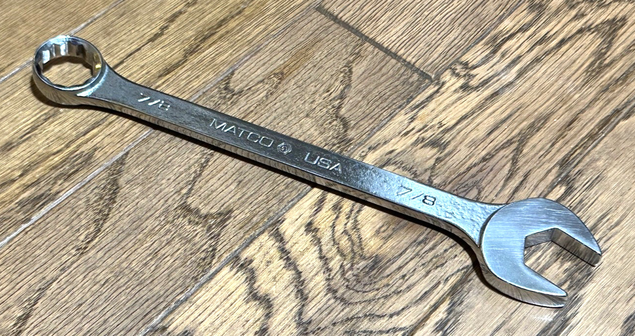 🇺🇸 MATCO Tools 7/8″ SAE Combination Open End Offset Box 12PT Wrench 10.5″ Long