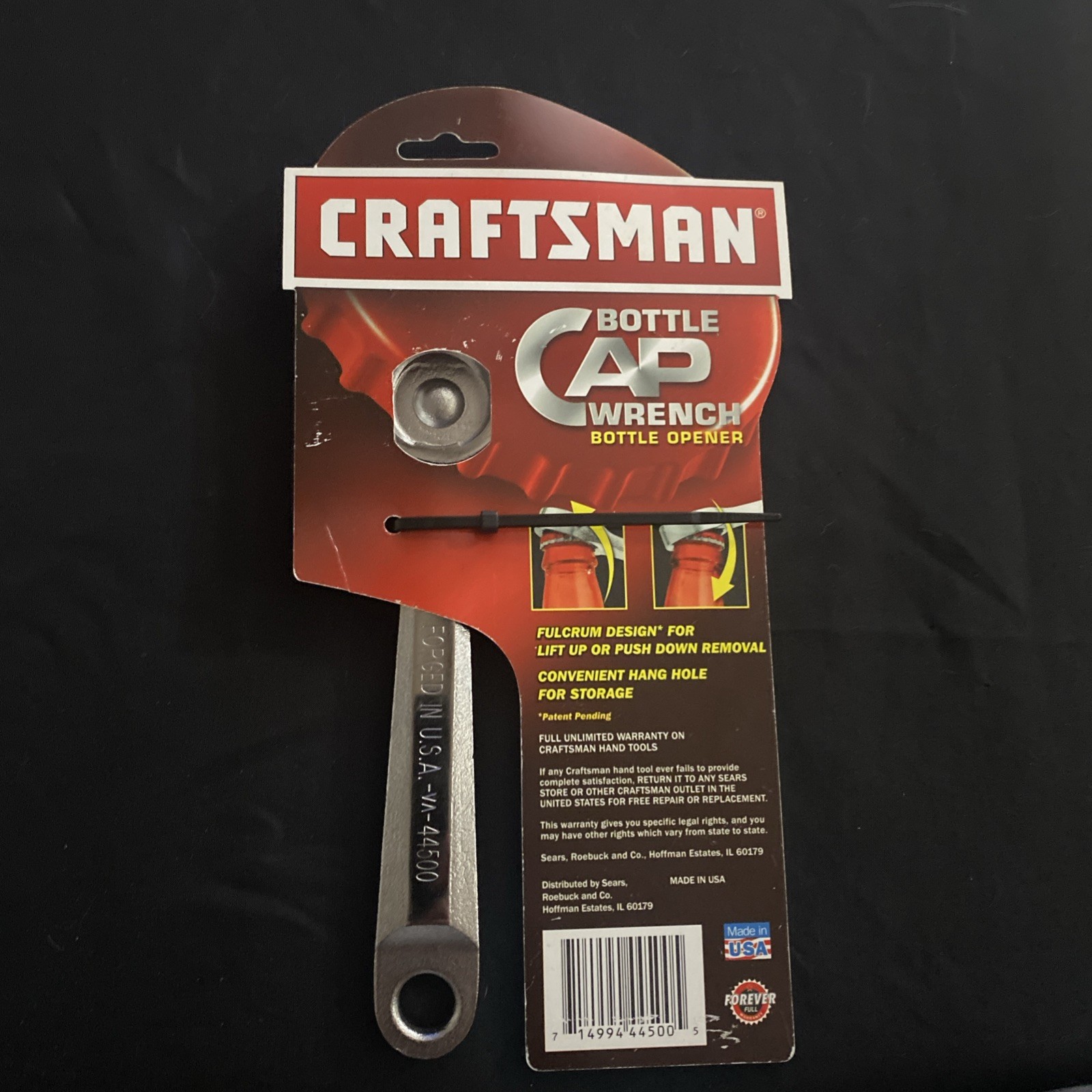 USA MADE SEARS Craftsman Bottle Cap Wrench Bottle Opener 44500 NEW OLD STOCK