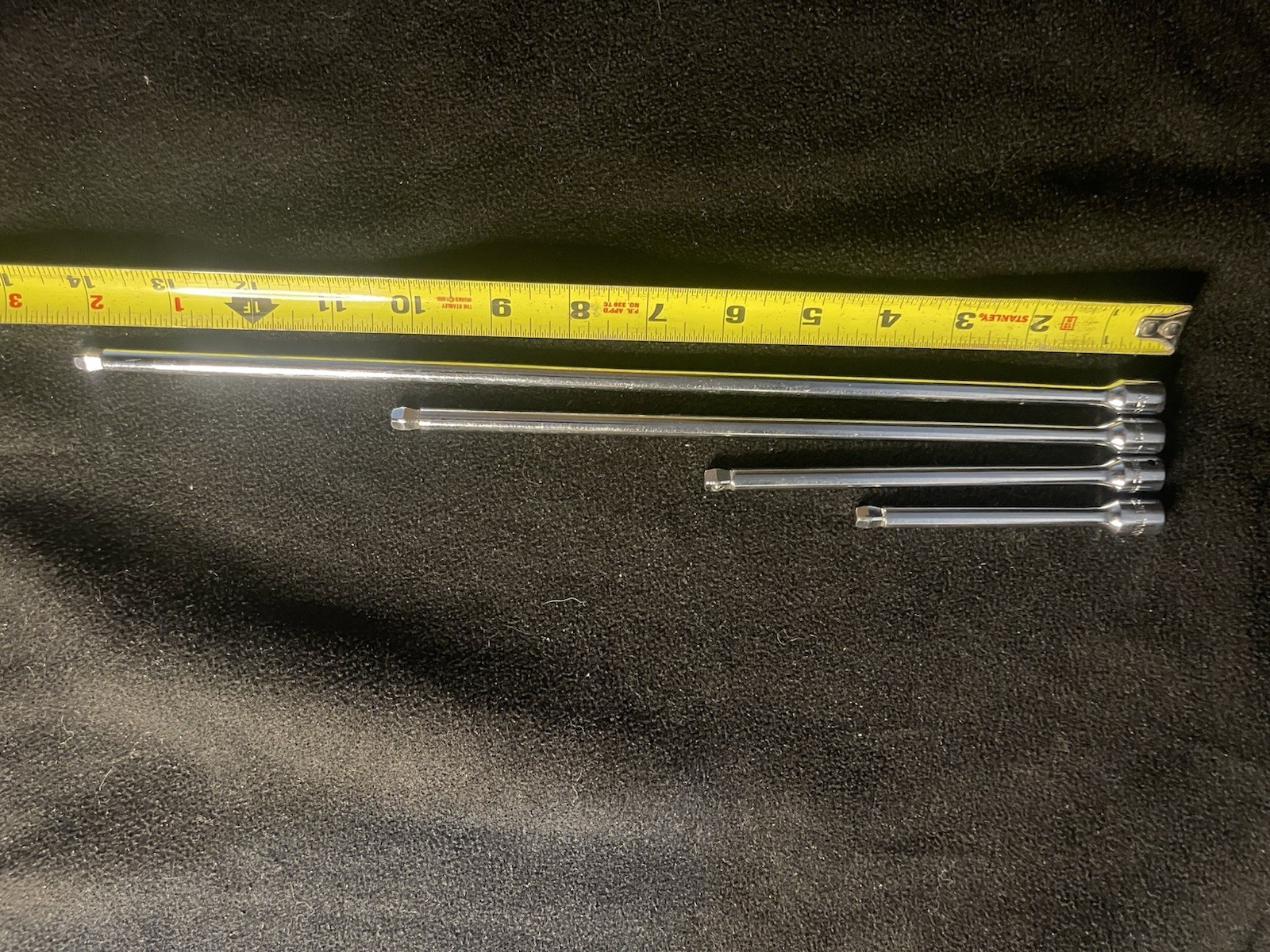 Snap On 4 Piece 1/4 Drive Wobble Extension Set 14”, 10”, 6”, 4” TMXW Series