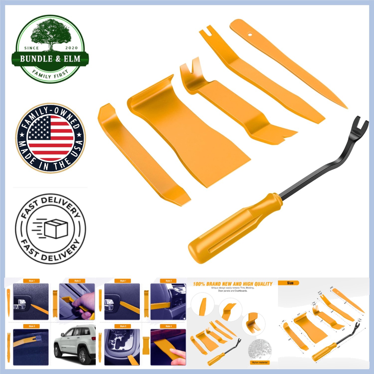 6PCS No-Scratch Trim Removal Tool Kit – Durable & Lightweight Auto Repair Tools