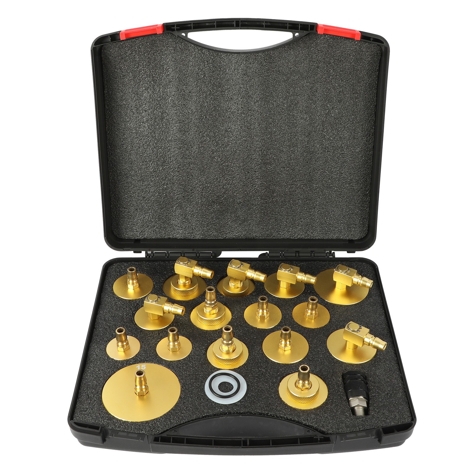 Electric Brake Bleeder Machine 0.7-2.5 Bar & 17Pcs Master Cylinder Bleeder Tool