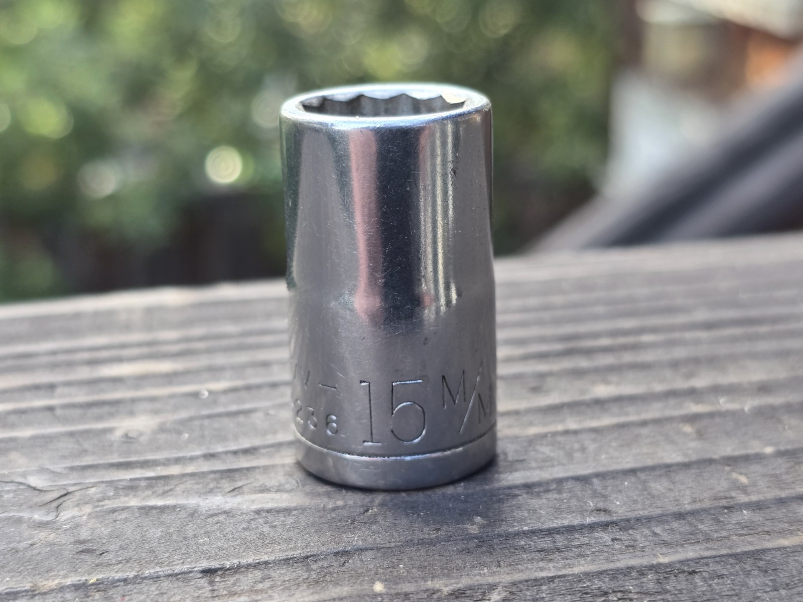 Vintage Craftsman USA 15mm 12 Point 1/2″ Drive Socket 44236 -VV- Series