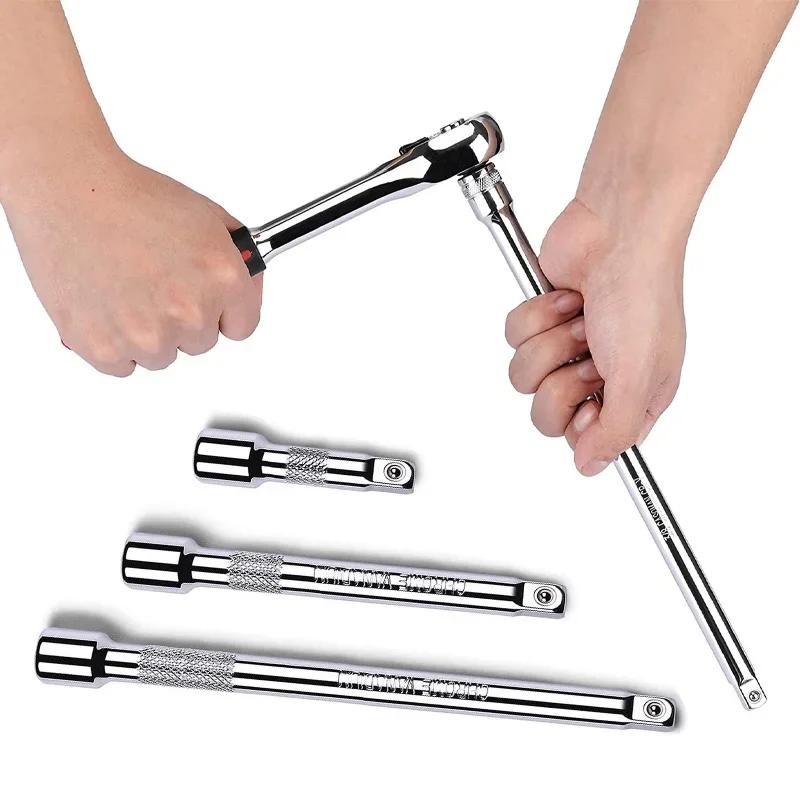 Socket Extension Bar 1/4 3/8 1/2 Drive Ratchet Wrench 50-250mm