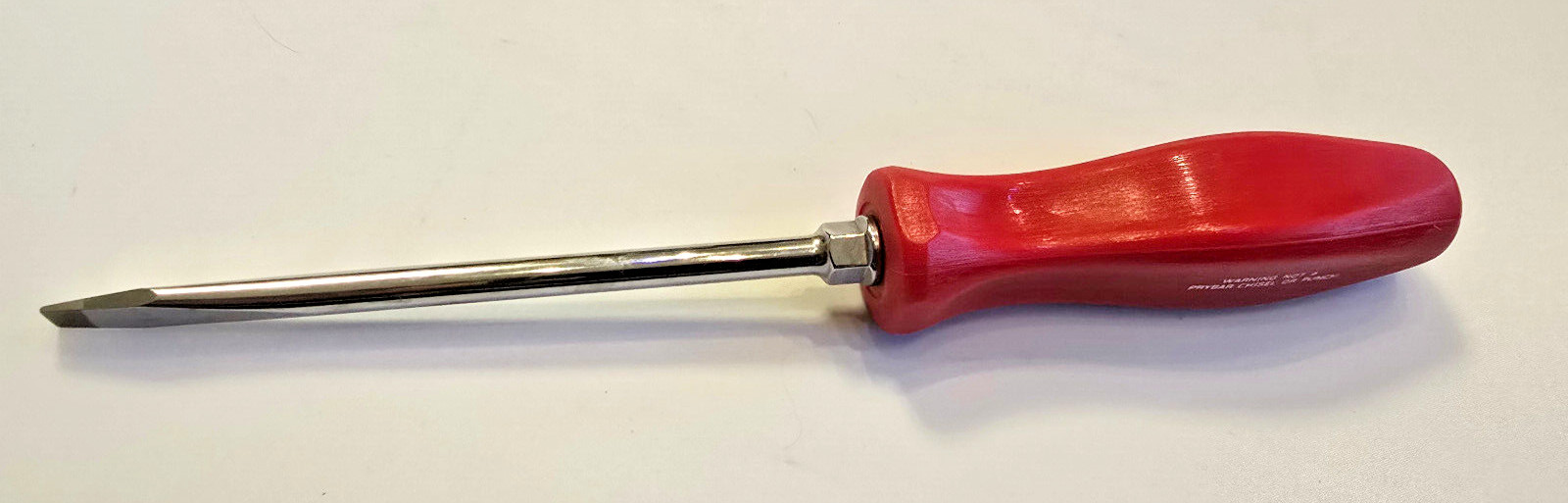 SNAP-ON ™ TOOLS NEW LARGE 5″ RED HARD PLASTIC HANDLE SCREWDRIVER SDD6A
