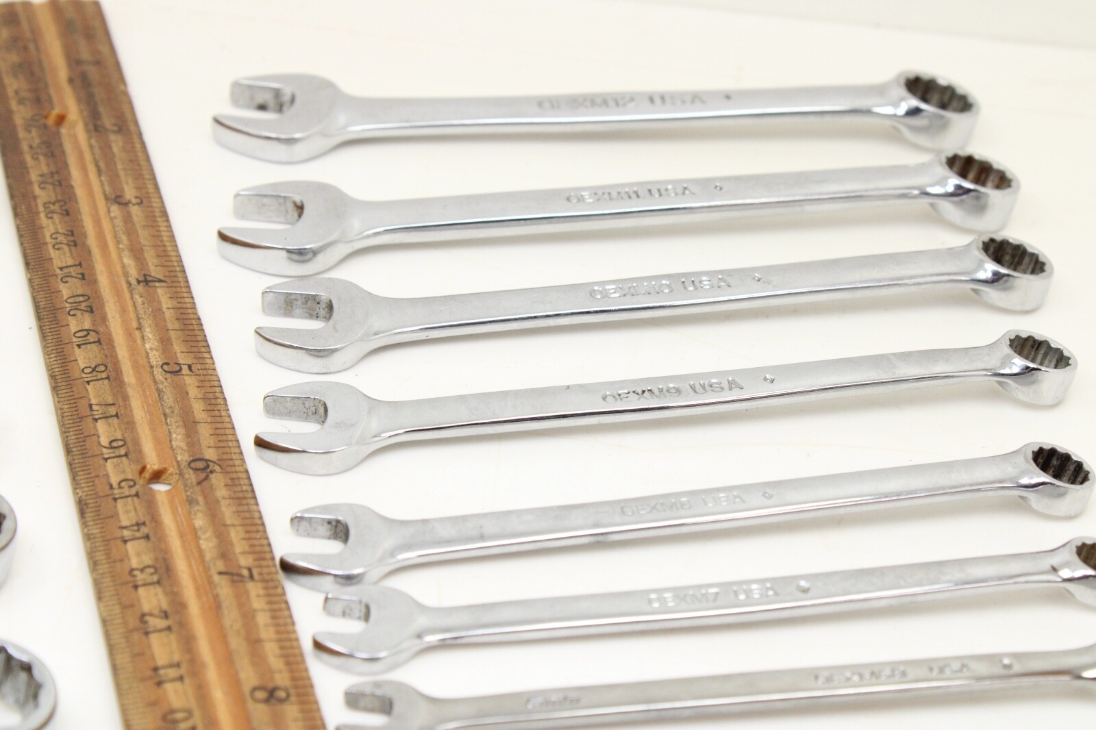 Snap On OEXM6-OEXM19 6-19mm 14 Piece 12 Point Metric Combination Wrench Set USA