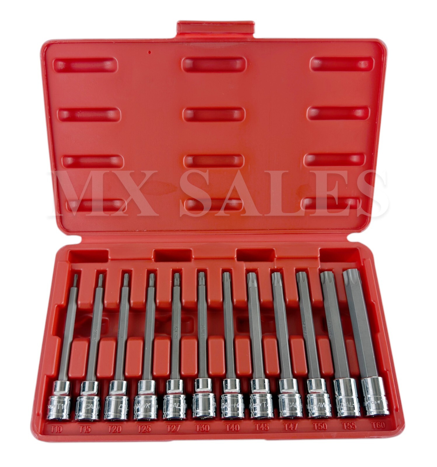 12PCS 3/8″ Drive Extra Long Torx Bit Socket Set CR-V S2 Steel NEW