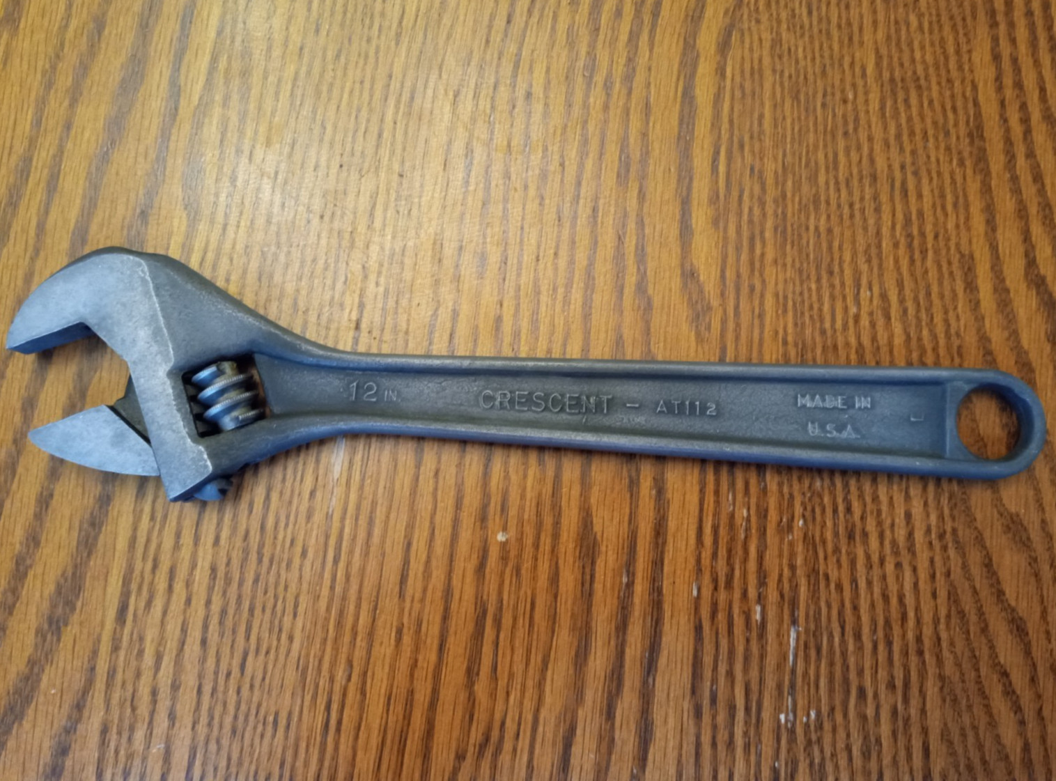 Vintage Crescent 12″ AT112 Adjustable Wrench. Black Oxide Finish. Jamestown, NY