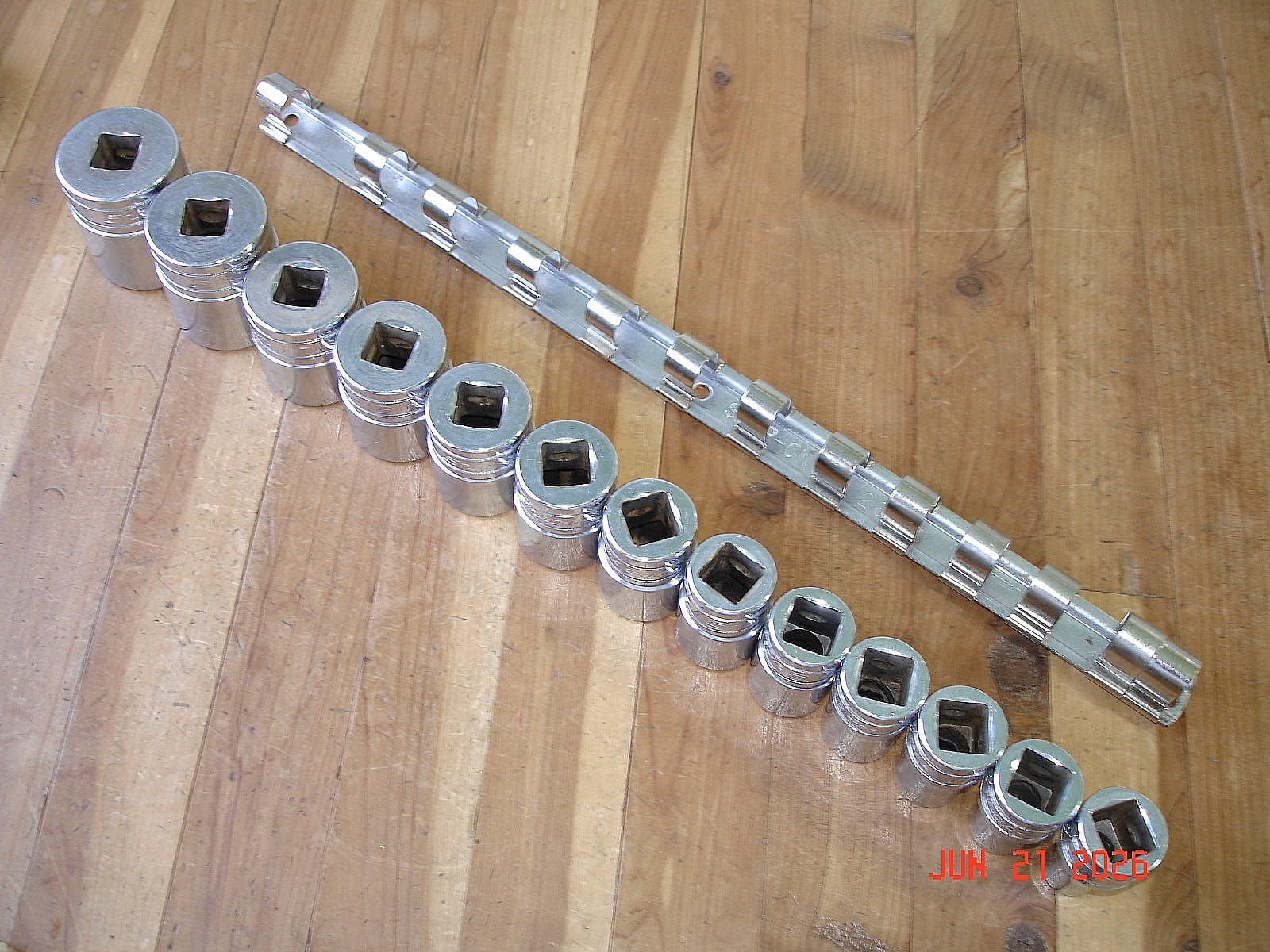 SNAP-ON 17 PIECE 1/2 DRIVE SAE SOCKET SET RATCHET EXTENSIONS MECHANICS TOOLS USA