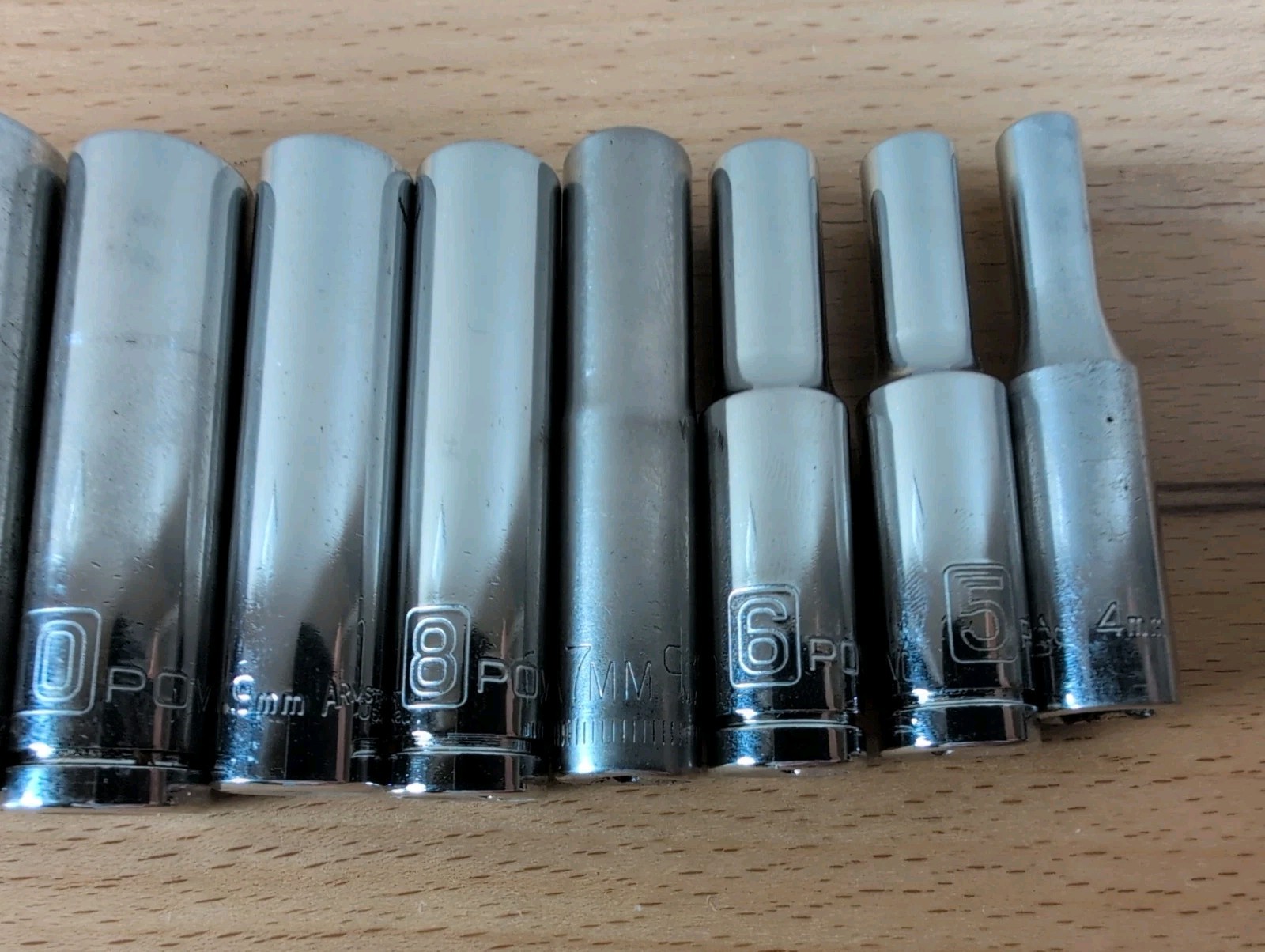 Mixed Lot of 12 Metric 1/4″ Drive Deep Sockets Armstrong Craftsman Powerbuilt