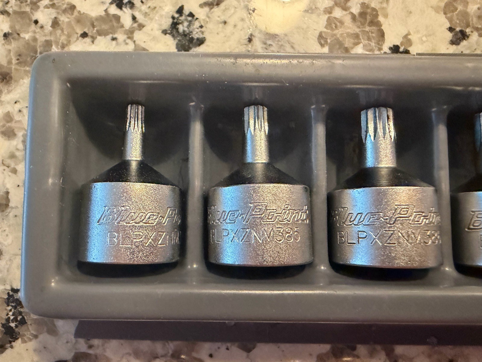Blue-Point BLPXZNM389 9pc 3/8″ Drive Triple Square Bit Stubby Socket Driver Set