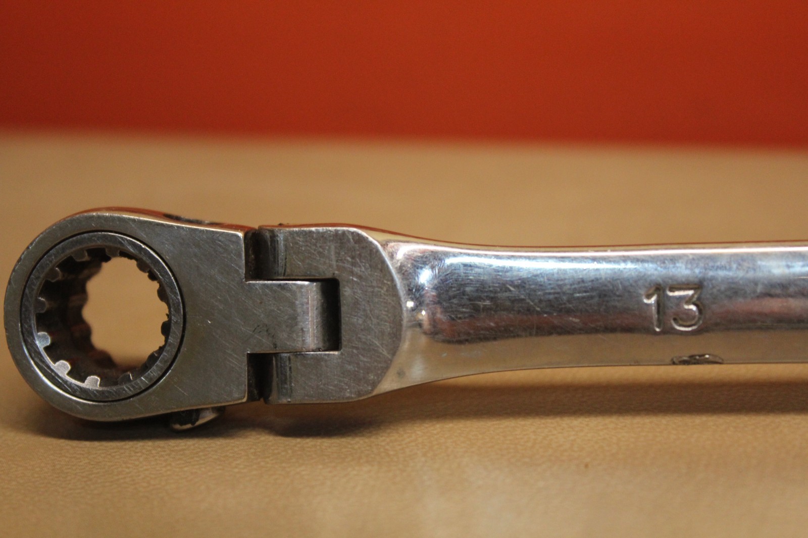 K Tool 13mm x 15mm Metric Double Box Flexible Reversible Ratcheting Wrench