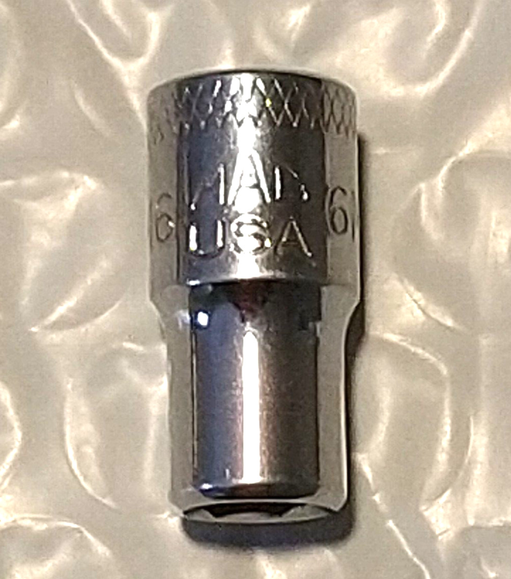 MAC TOOLS M6-6MM. 1/4″ DRIVE, 6MM. SOCKET, SHALLOW, 6 POINT.