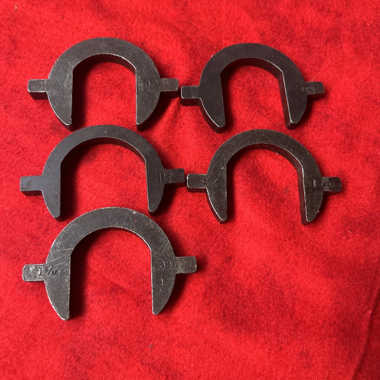SET OF 5 CROWFOOT WRENCHES (SEE SIZES BELOW) (k12)