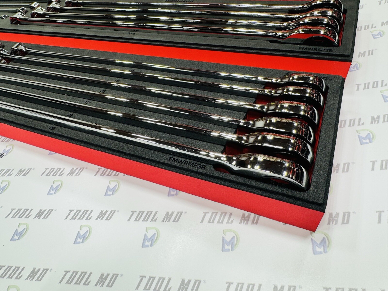 Snap-on Tools 20pc Metric & SAE High-Performance Ratcheting Box Wrench Foam Set