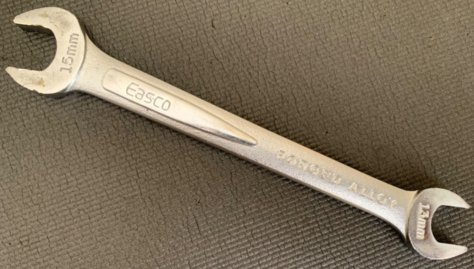 Vintage Easco 61-615 15mm x 13mm Double Open End Wrench Made in USA