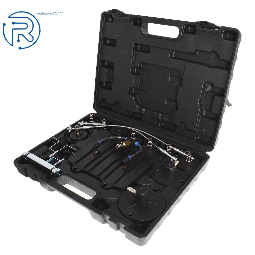 Portable Pneumatic Air Pressure Kit Brake & Clutch Bleeder Valve System Tool Kit