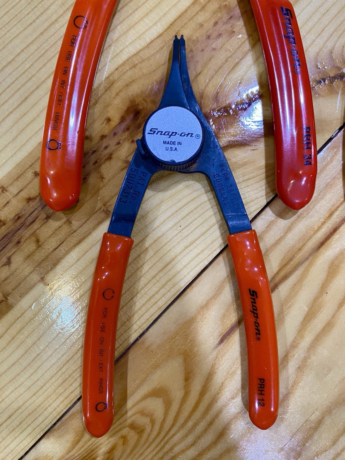 Snap-On 4pc convertible Snap ring pliers set PRH129, PRH349, PRH34 & PRH12