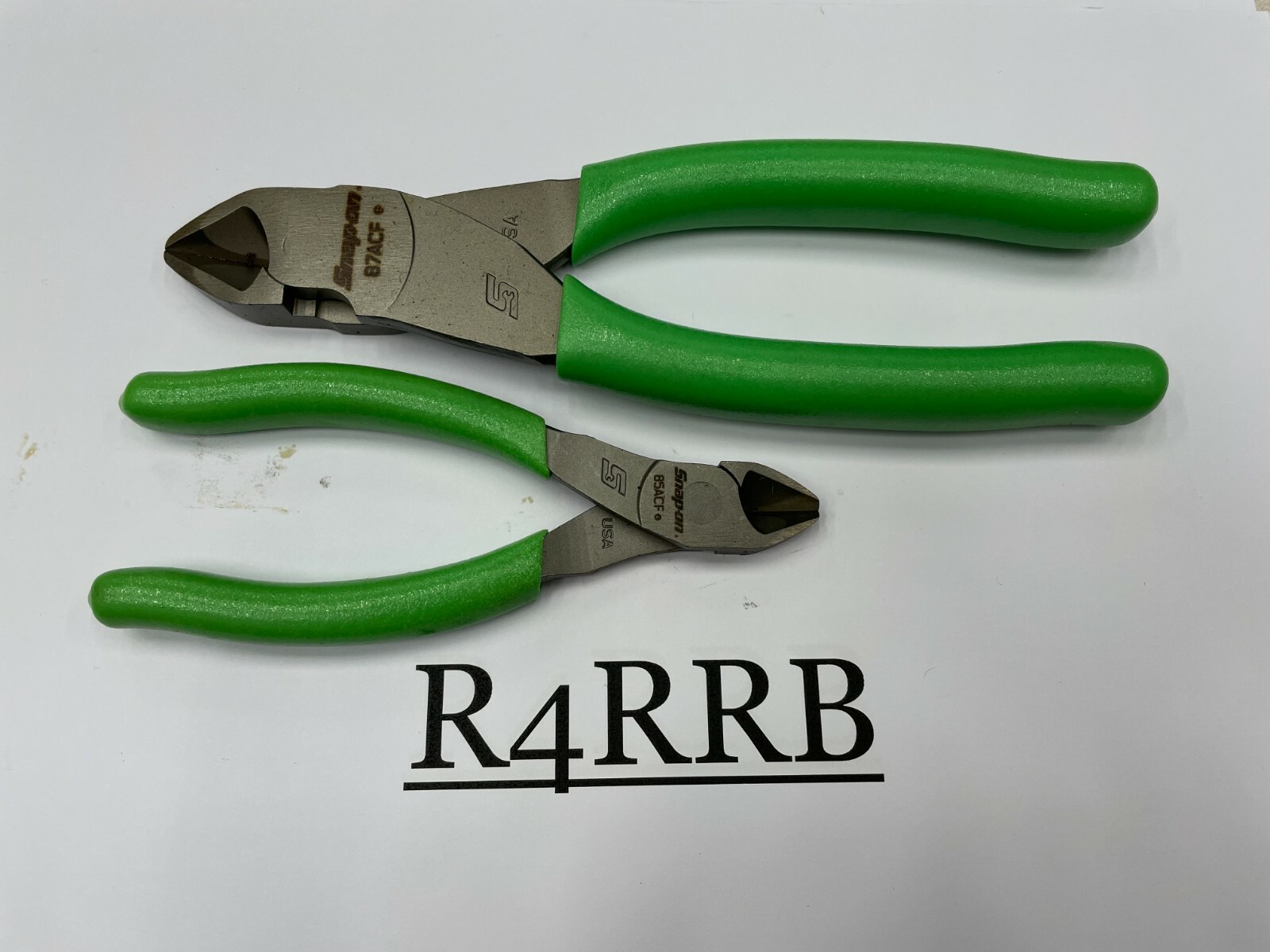 Snap-On Tools USA NEW 2pc GREEN Soft Grip VECTOR EDGE Diagonal Cutter Lot Set