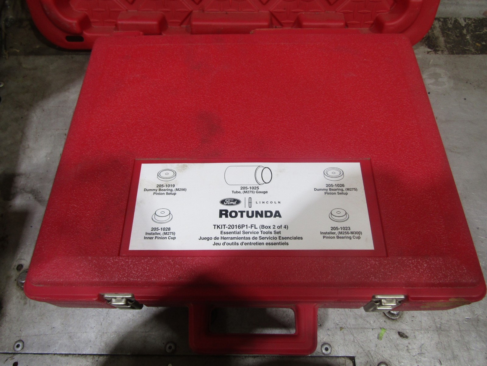 TKIT-2016P1-FL Ford Rotunda Dana axle tool set box 2 of 4 complete #209