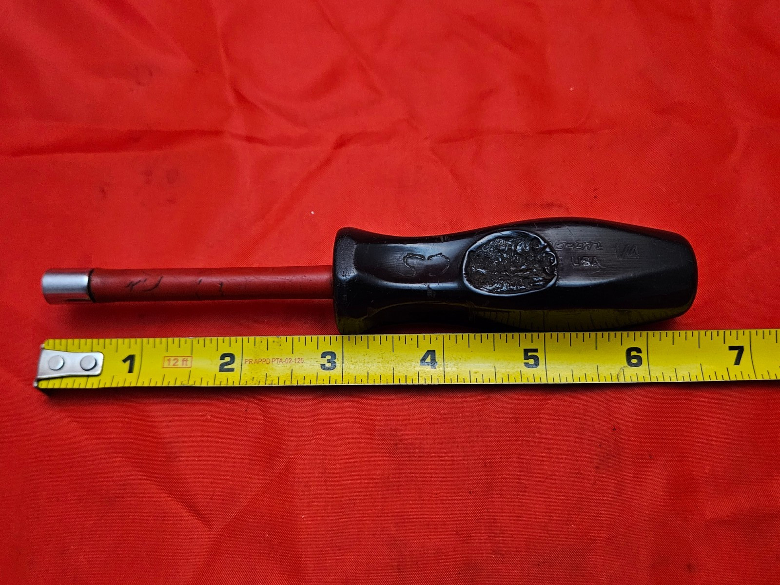 Snap-on New Logo NDD108 1/4″ 6 Point Hollow Shaft Nut Driver Hard Handle USA S5