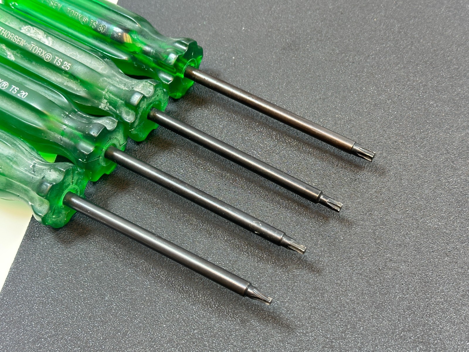 🇺🇸 Thorsen Tools USA TS-4 4pc GREEN Torx Screwdriver Set, T15, T20, T25, T30