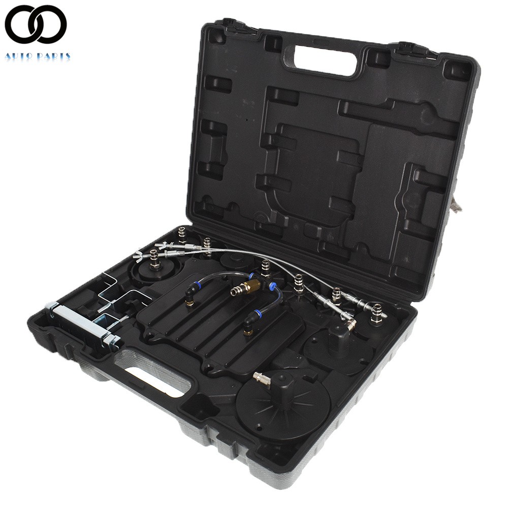 Portable Pneumatic Air Pressure Kit Brake & Clutch Bleeder Valve System Tool Set