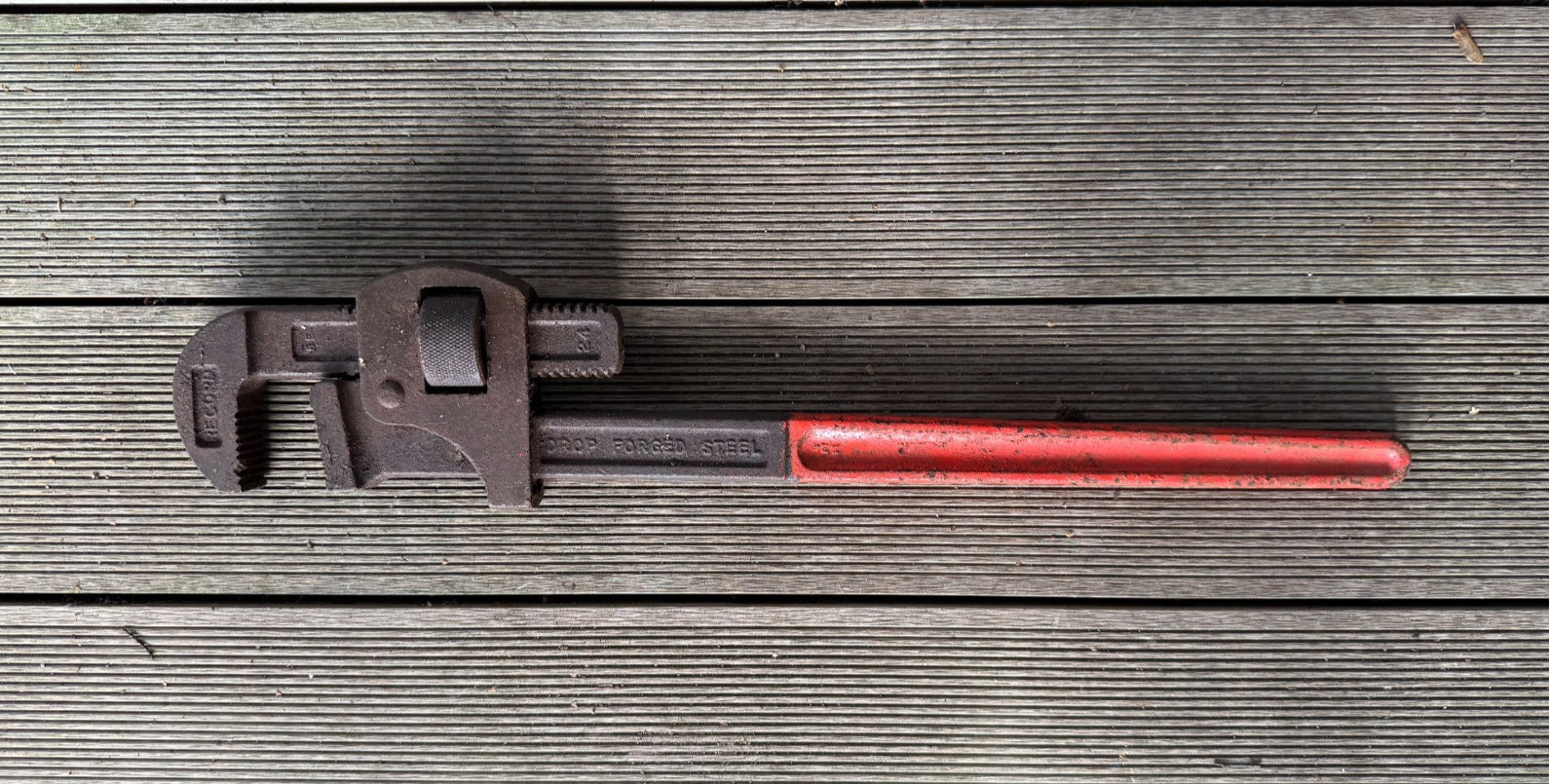 Record 24 Stilson Adjustable Pipe Wrench Spanner Vintage