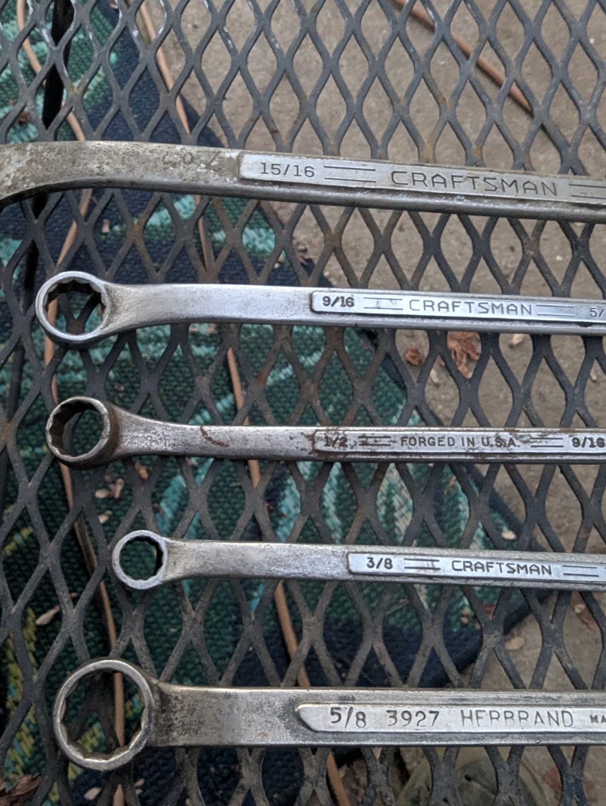 Set of 4 Craftsman & 1 Herbrand Box Wrenches SAE