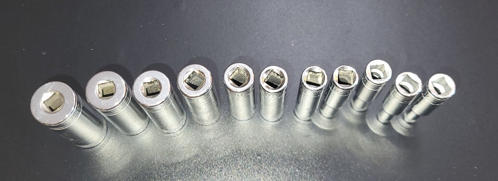 CRAFTSMAN METRIC 1/4″ Drive DEEP 6 Point Socket Set 11pcs 4-14mm -V- Series USA