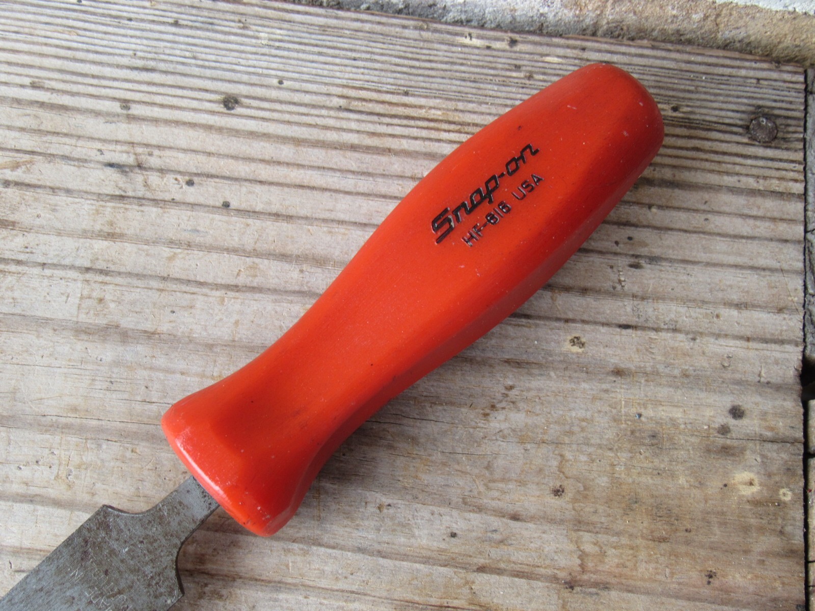 SNAP ON HF616 RED HARD HANDLE LARGE FLAT FILE HF-616 NICE USED CONDITION