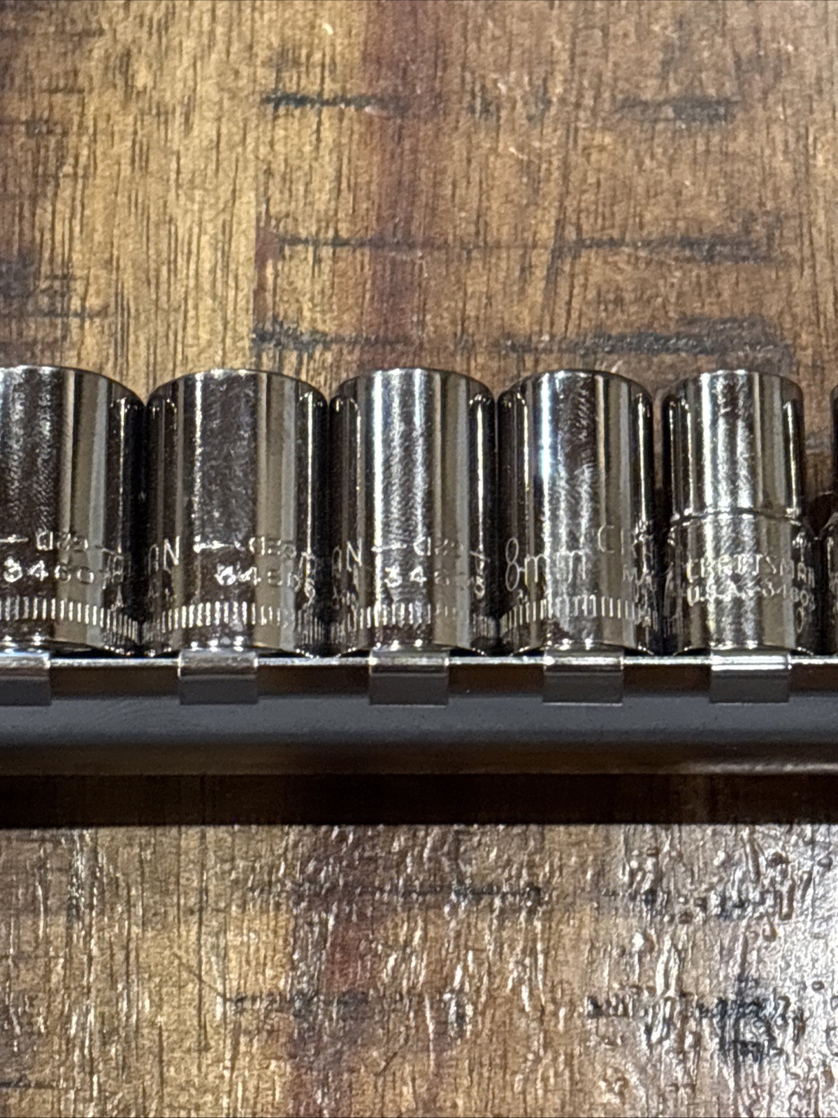 Craftsman 1/4” Laser Shallow Socket Set 4mm – 14mm 1/4” Drive 6pt 12pc USA NOS