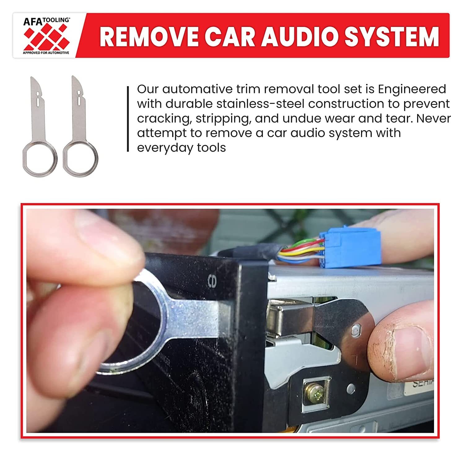 AFA Tooling Radio Removal Tool Kit | Works for Ford Audi. VW Mercedes and Mor…