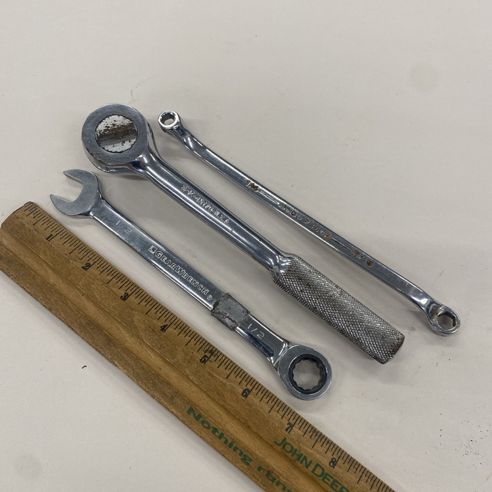 VINTAGE S-K, SK, GearWrench Mac etc. Wrenches/Ratchet Lot of 12, USED READ M0402