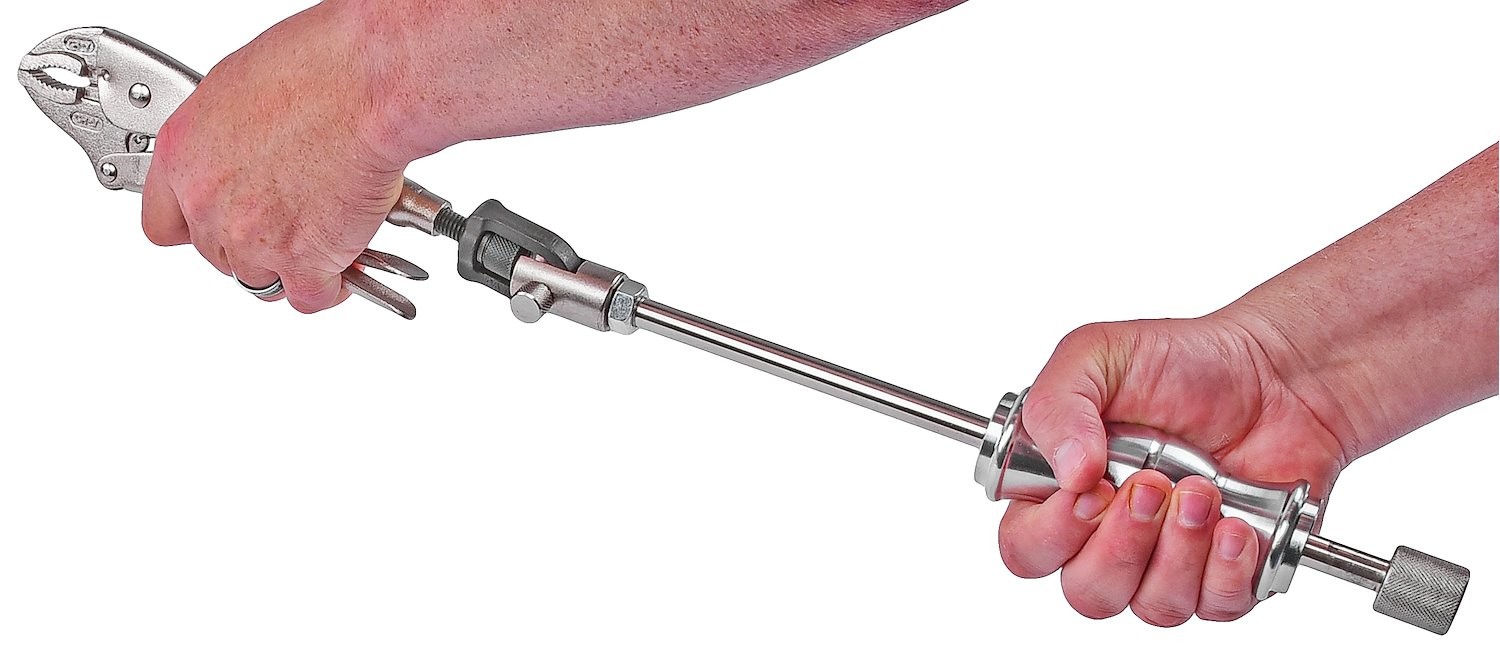 JEGS 81789 Locking Pliers Slide Hammer Vice Grips (9 in. Long Curved Jaw with Wi
