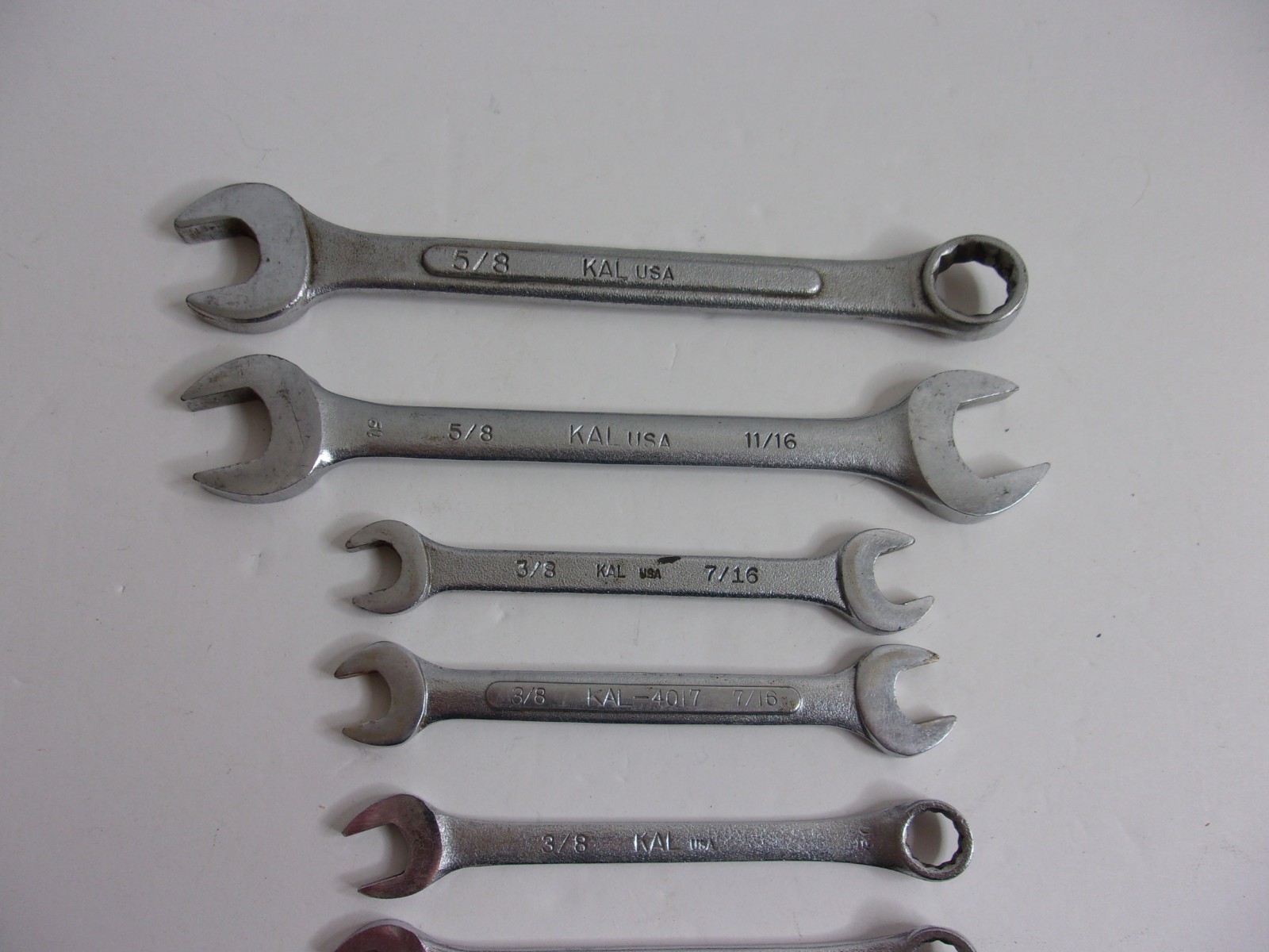 7-Vintage KAL USA 5/8″ COMBINATION WRENCH 12pt plus others as Pictured