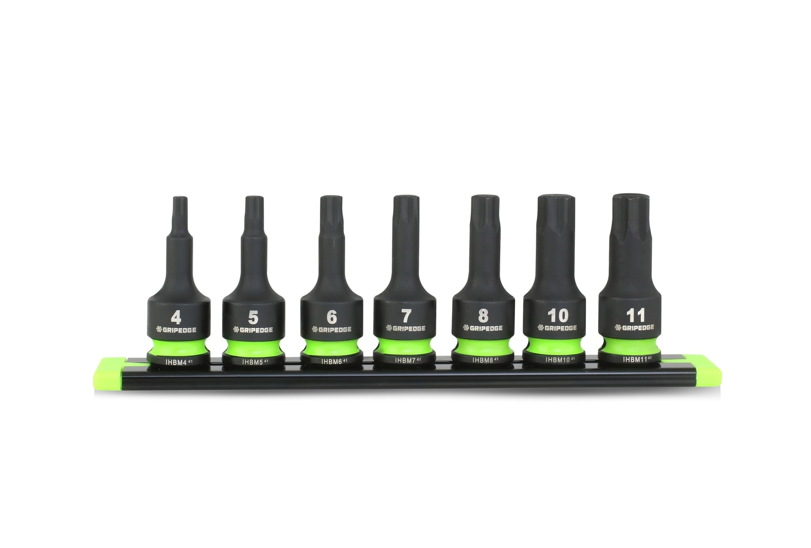 GRIPEDGE Tools | 7-PC – 3/8″ Dr Short Metric Impact R.P.T. Hex Driver Set | S…