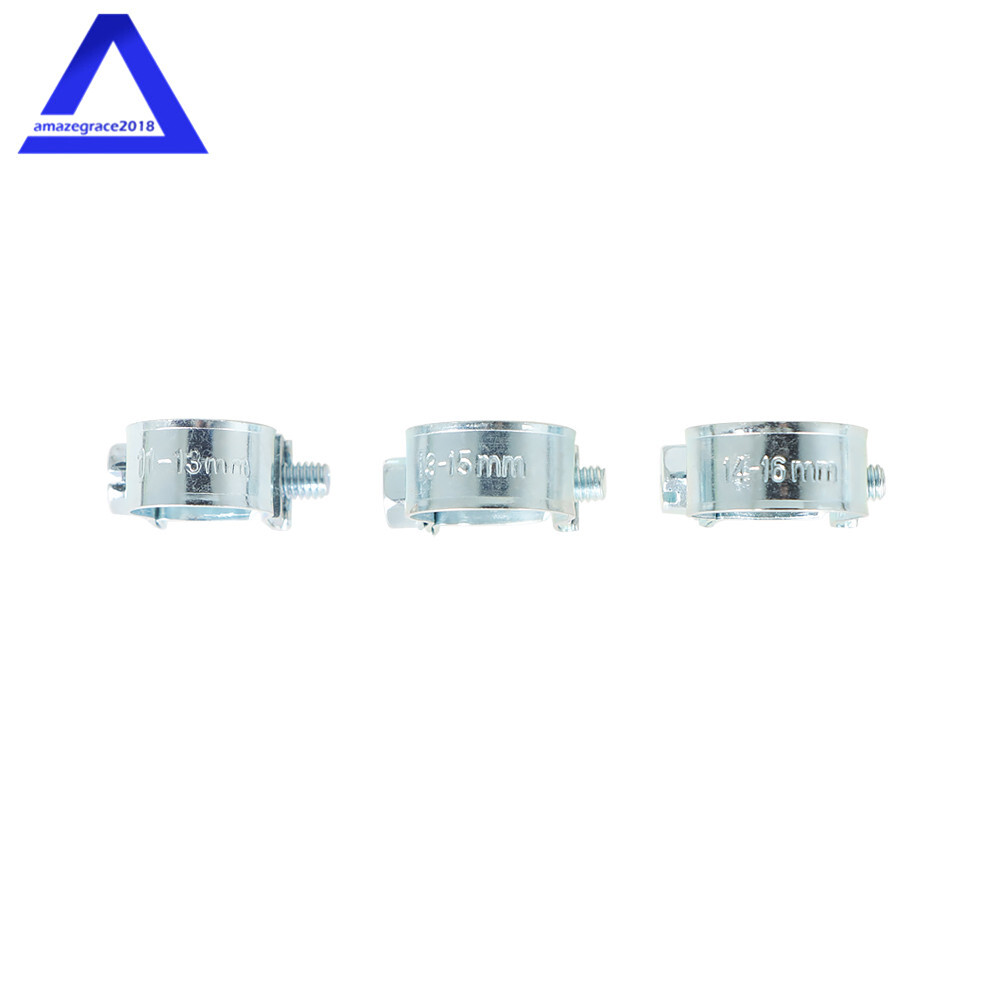30 Pcs 1/4″ 5/16″ 3/8″ Fuel Injection Gas Line Hose Clamps Clip Pipe Clamp