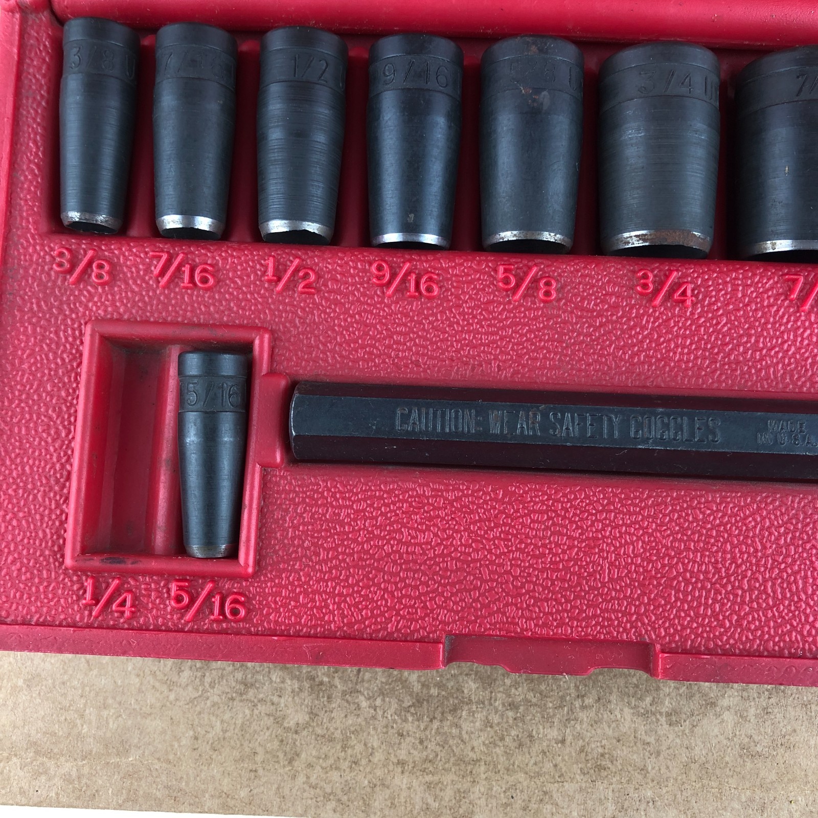 Blue Point Gasket Punch Set with Case PGH8A Manufactured for Snap On USA 10 Pc