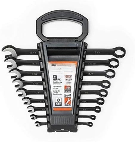 9-Piece 12-Point Long-Handle Combination Wrench Set