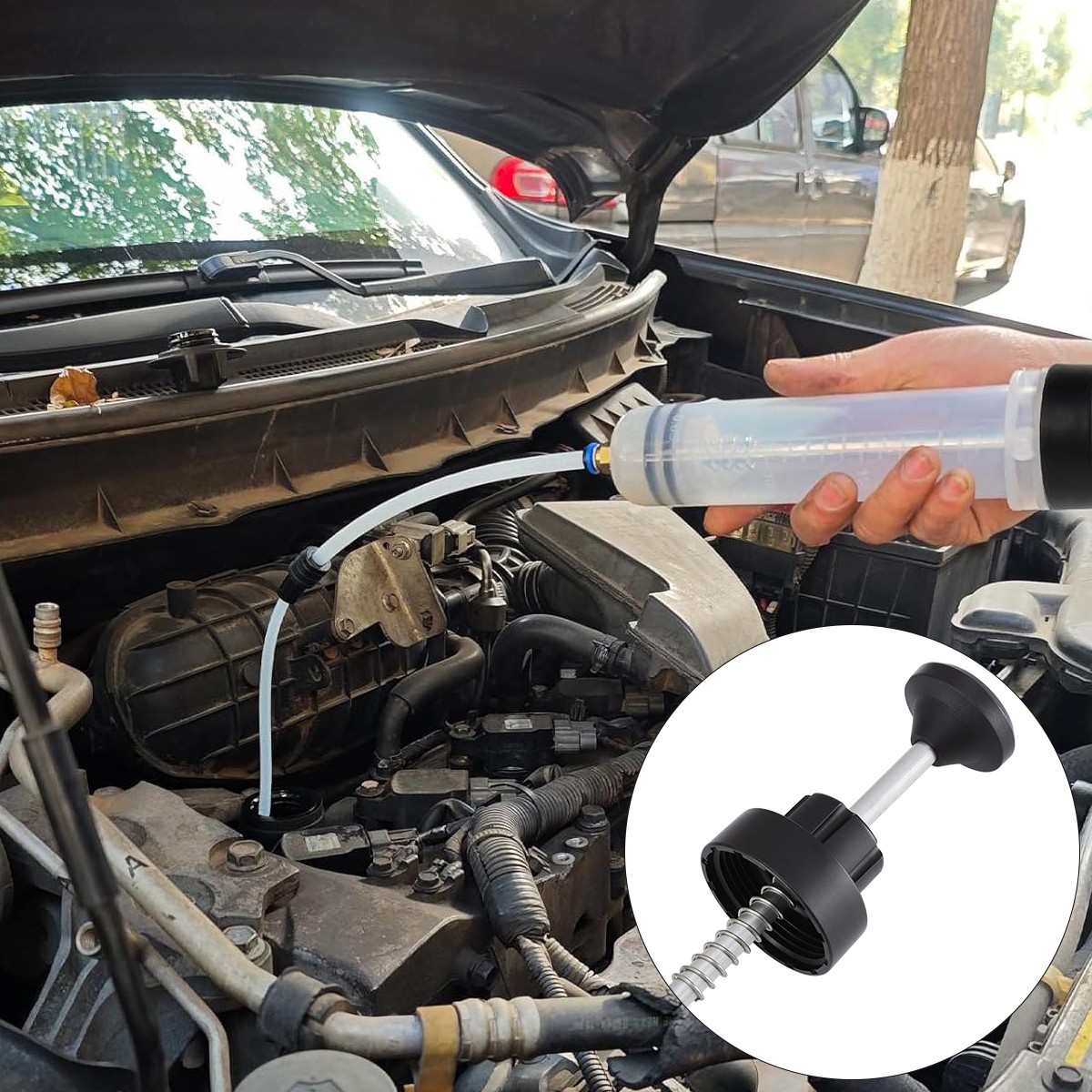 Auto 500cc Fluid Extractor Filling Syringe Transfer Liquid Pump Oil Extraction