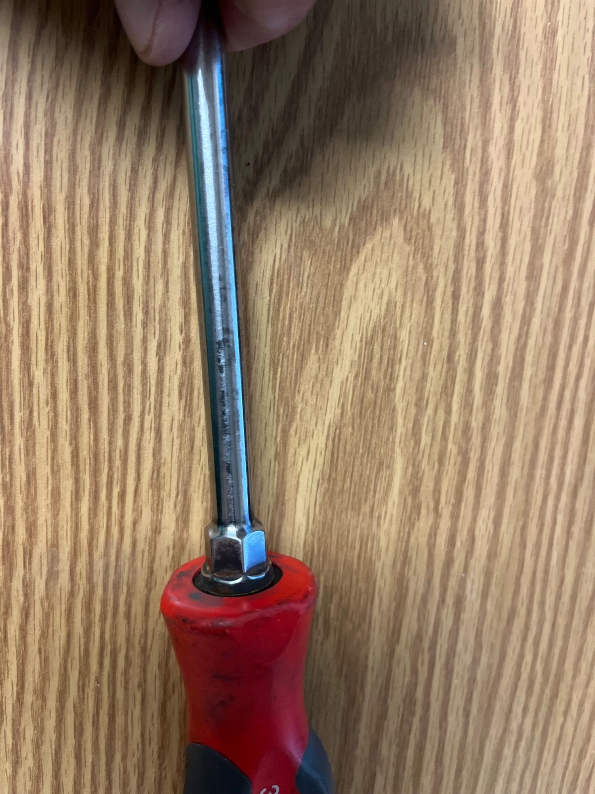 SNAP ON GSHD8 3/8 FLAT BLADE SCREWDRIVER 13.5″ LONG RED/GRAY HANDLE – LOT#6