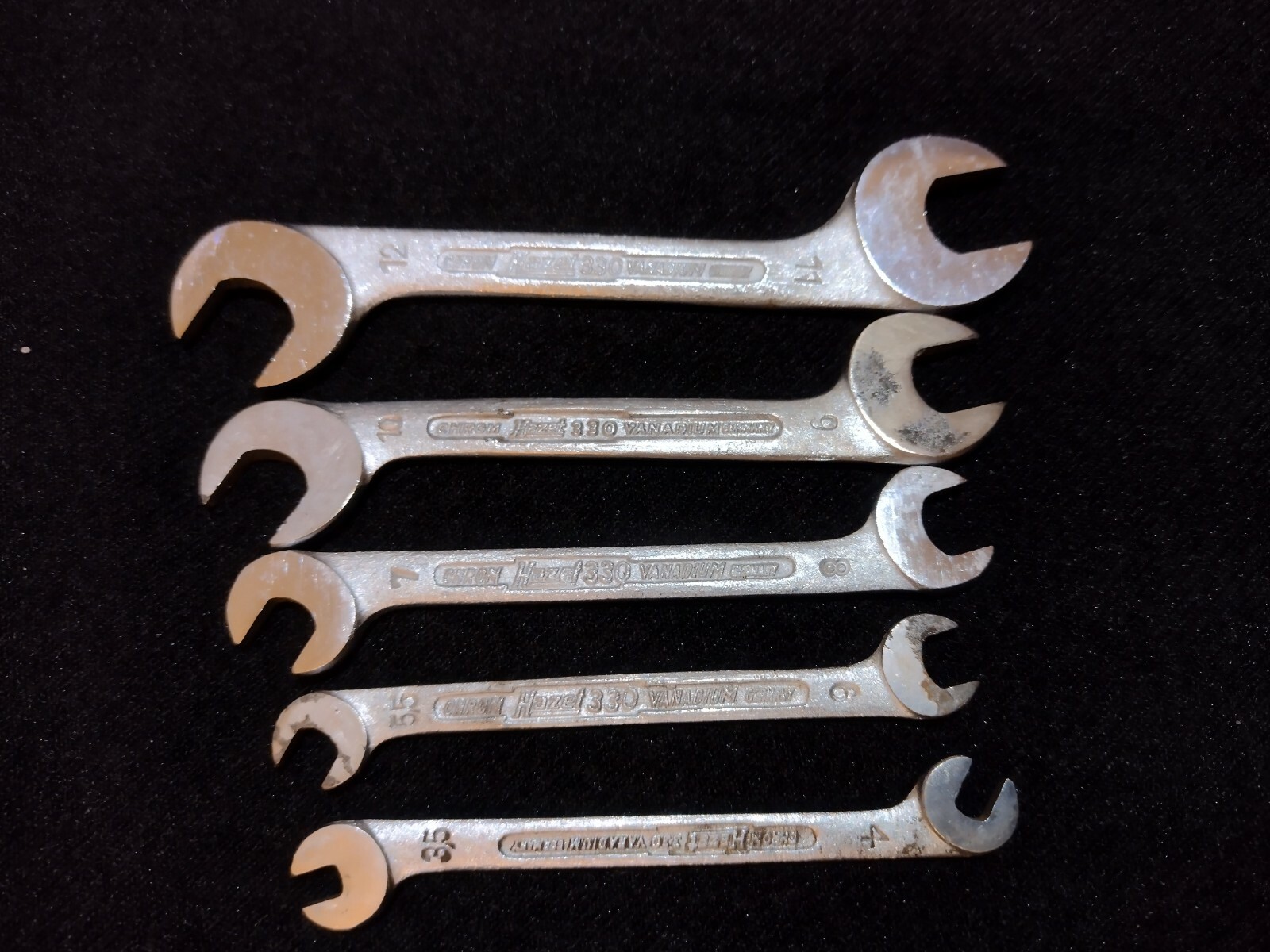 Hazet 330 SPANNER Miniature SIZES; 3.5×4 & 5.5×6 & 7×8 & 9×10 & 11×12 Tool Kit,