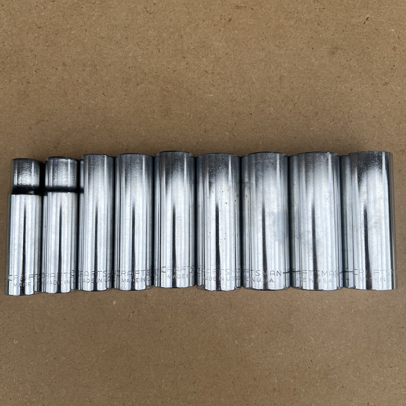 Craftsman 1/2″ Drive 12 Pt SAE Deep Socket Set 1/2″ – 1″ (9 Pcs) V & G Series
