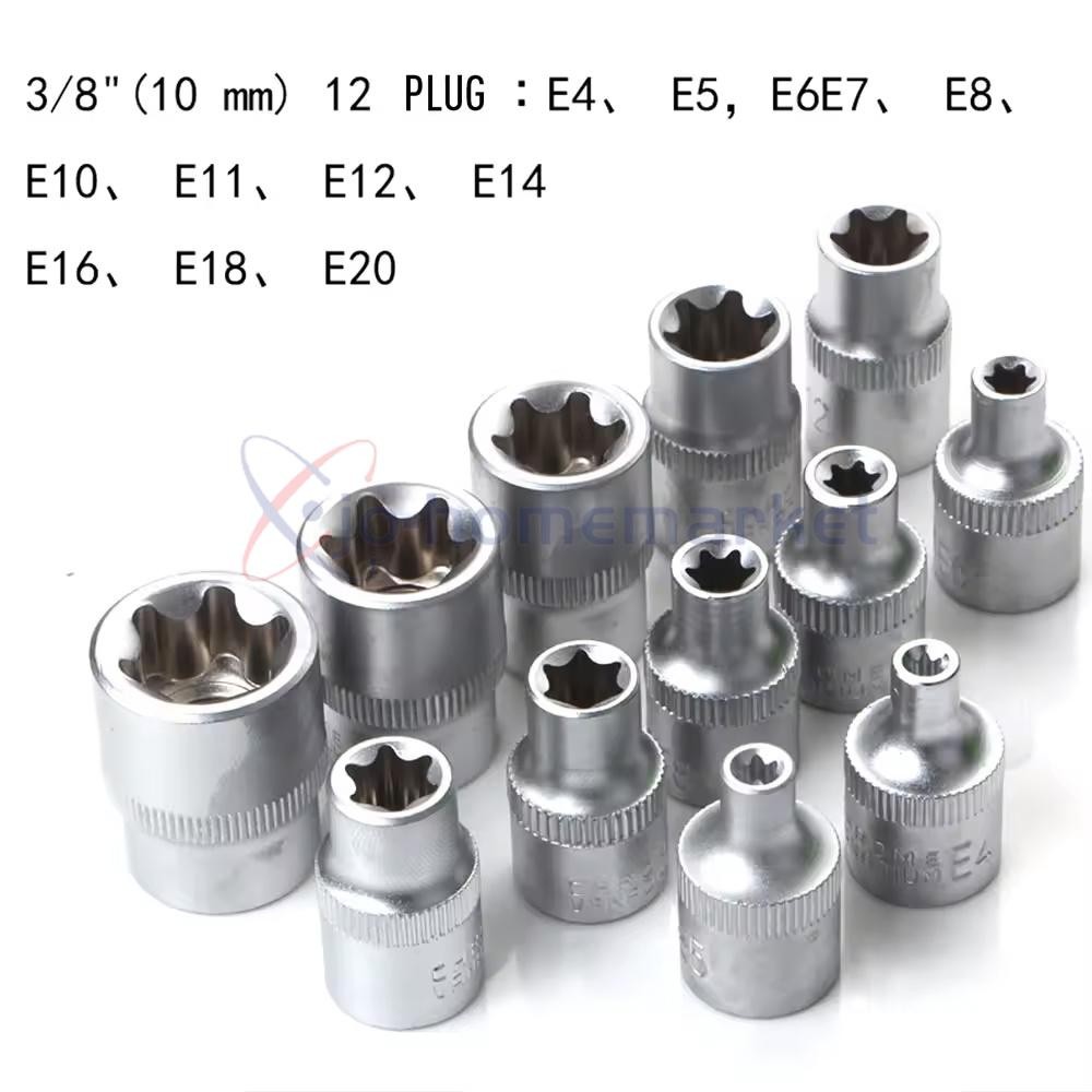 34Pcs Drive Male Female Torx Star Bit Socket E-socket Set Handheld Tool Case US