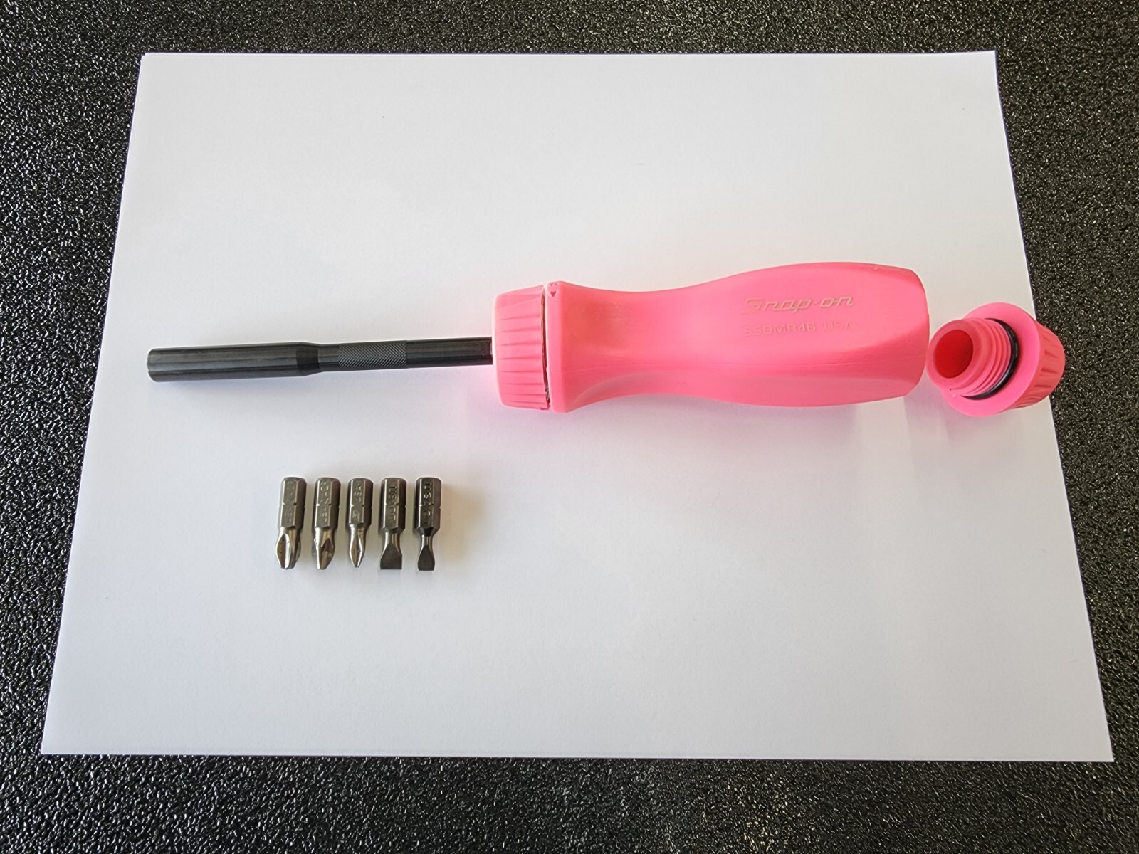 Snap-on Tools USA RARE HOT PINK Hard Handle Ratcheting Screwdriver SSDMR4BP