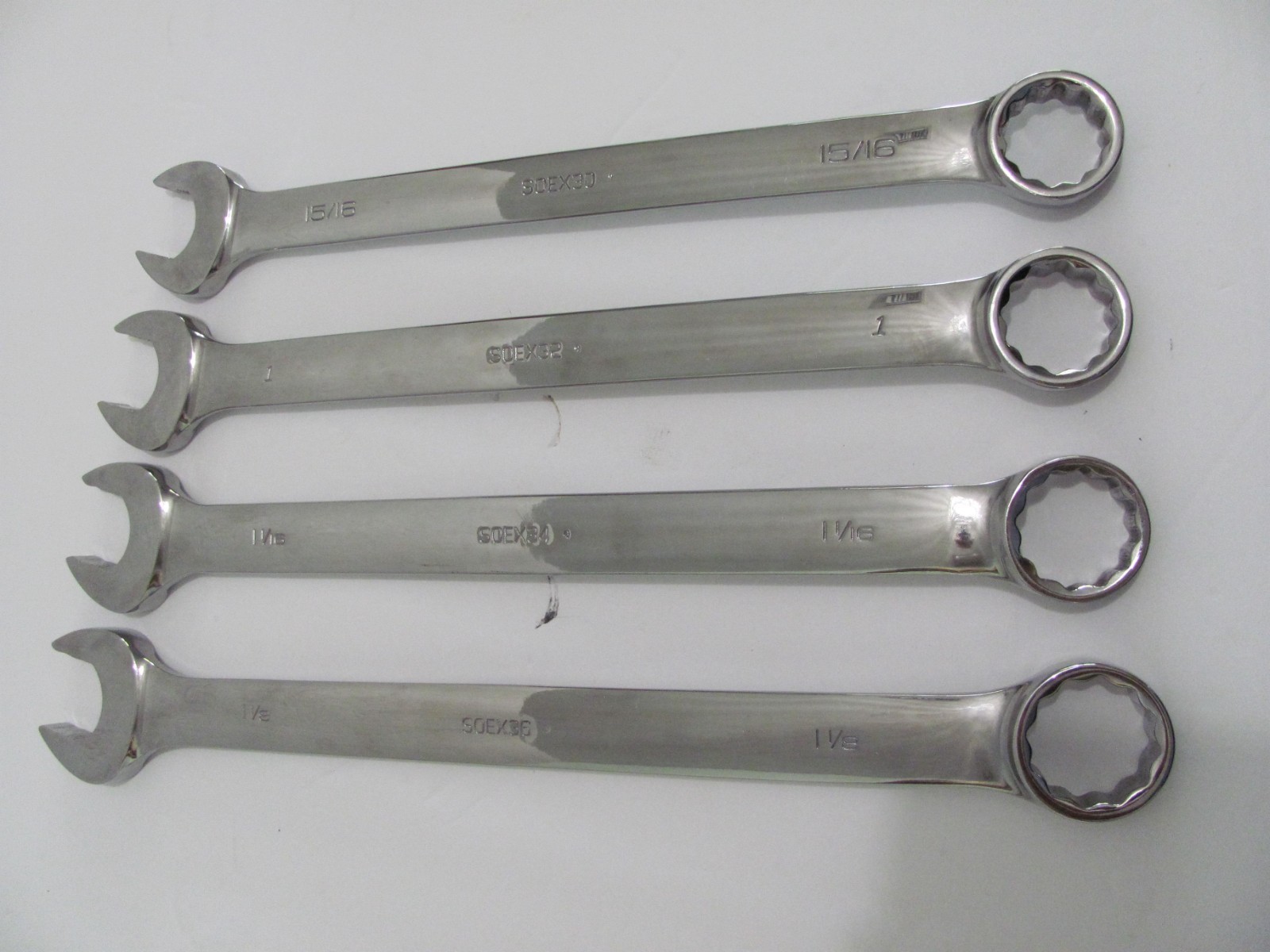 Snap-On 4 Piece 12-Point SAE Flank Wrench Set SOEX704