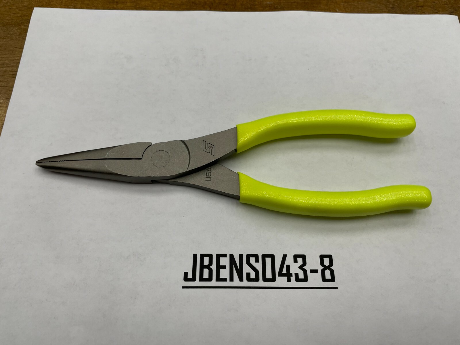Snap-on Tools USA NEW HI-VIZ 8″ Soft Grip Needle Nose Pliers 96ACFHV