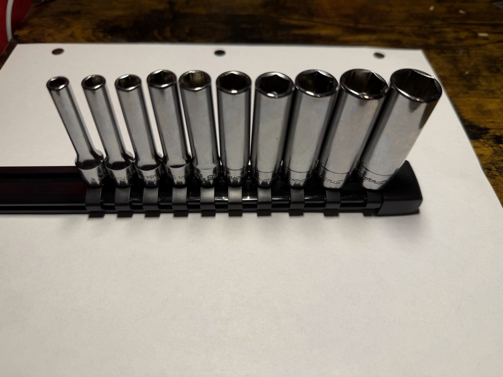 Snap-on Tools USA NEW 20pc 1/4″ Drive 6PT SAE Shallow Deep Socket Set 120STTM