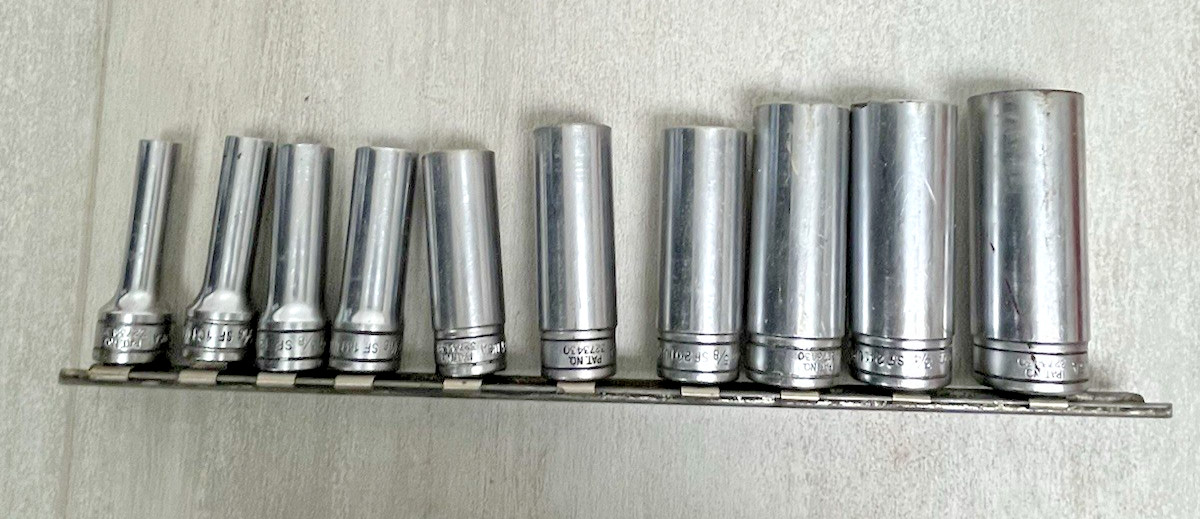 SNAP-ON TOOLS 3/8 DRIVE SAE. DEEP CHROME 12 POINT SOCKET SET 211SFY Missing 7/8